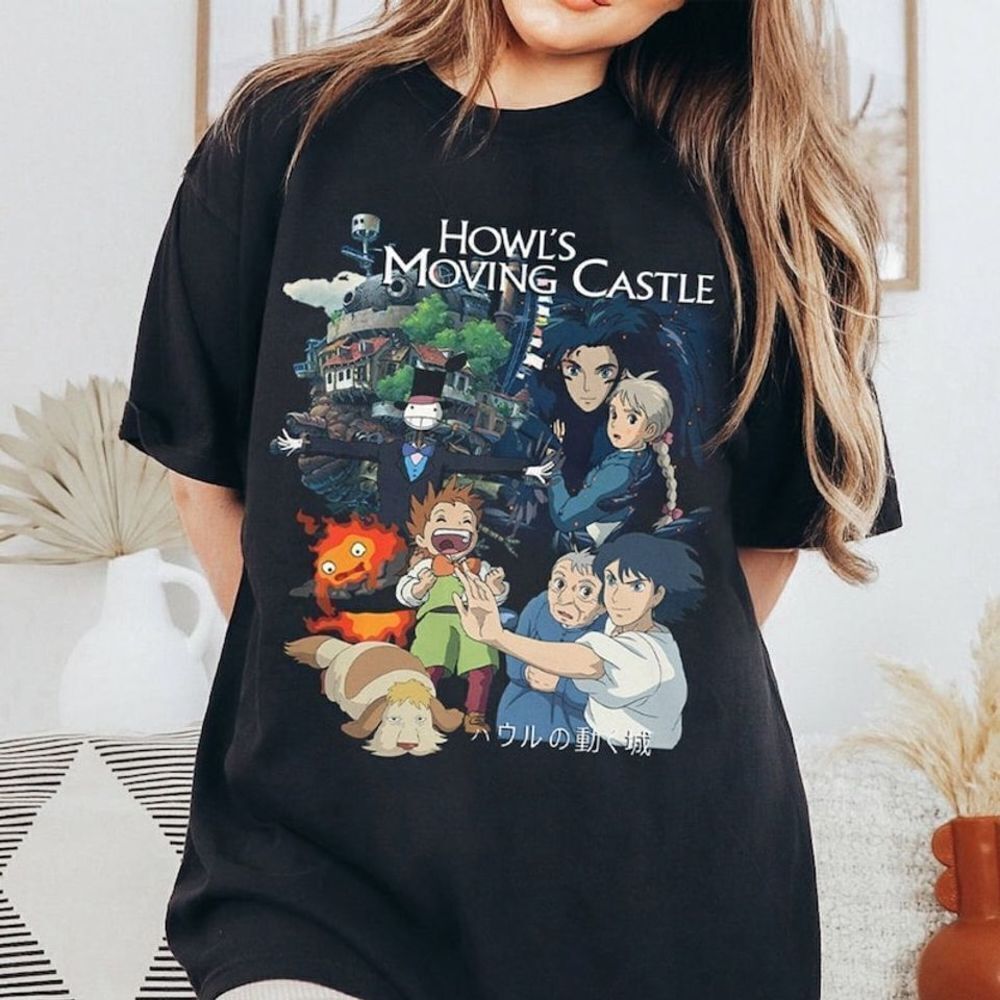 Howls Moving Castle Howl Sophie Anime Graphic Unisex T-Shirt